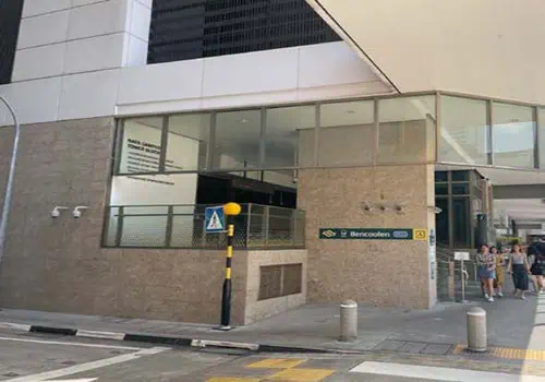 Street-level entrance to Bencoolen MRT station